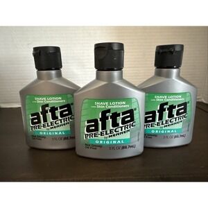 3 PACK Afta Pre-Electric Shave Lotion With Skin Conditioners Oil Free, 3 oz